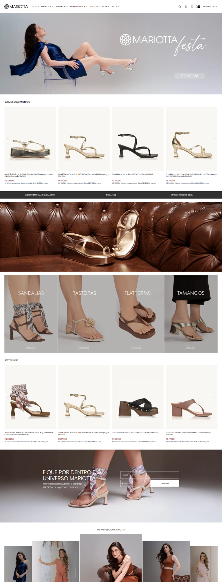 ecommerce Mariotta desenvolvido pela W3 Corp