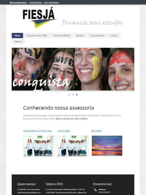 Site responsivo: 