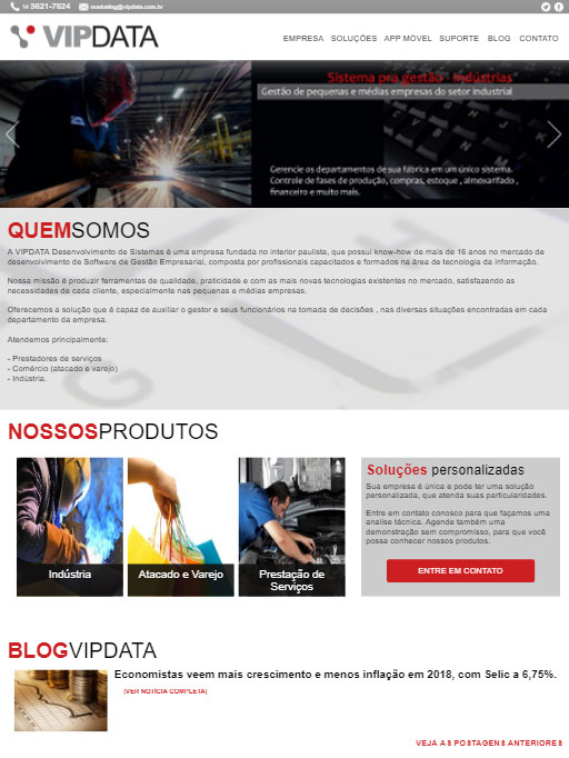 Site responsivo: 